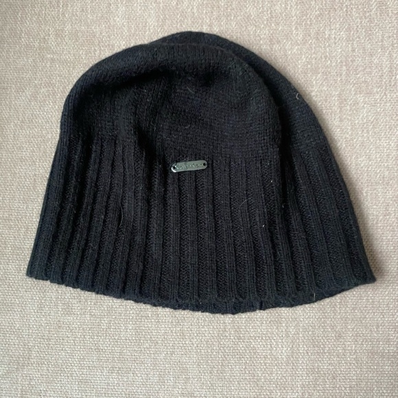 Calvin Klein Black Cable Knit Beanie Winter Hat OS - Picture 1 of 5